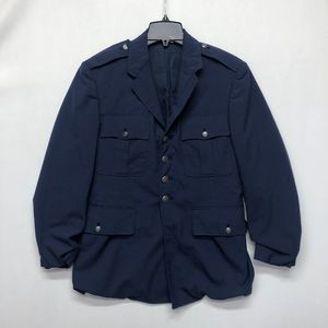 US Air Force Military Jacket Coat Size 41S 41 Short Blue B213 -30